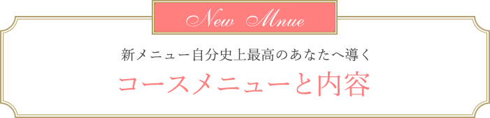 コースメニューと内容