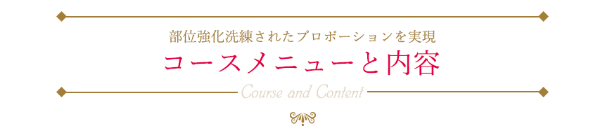 コースメニューと内容